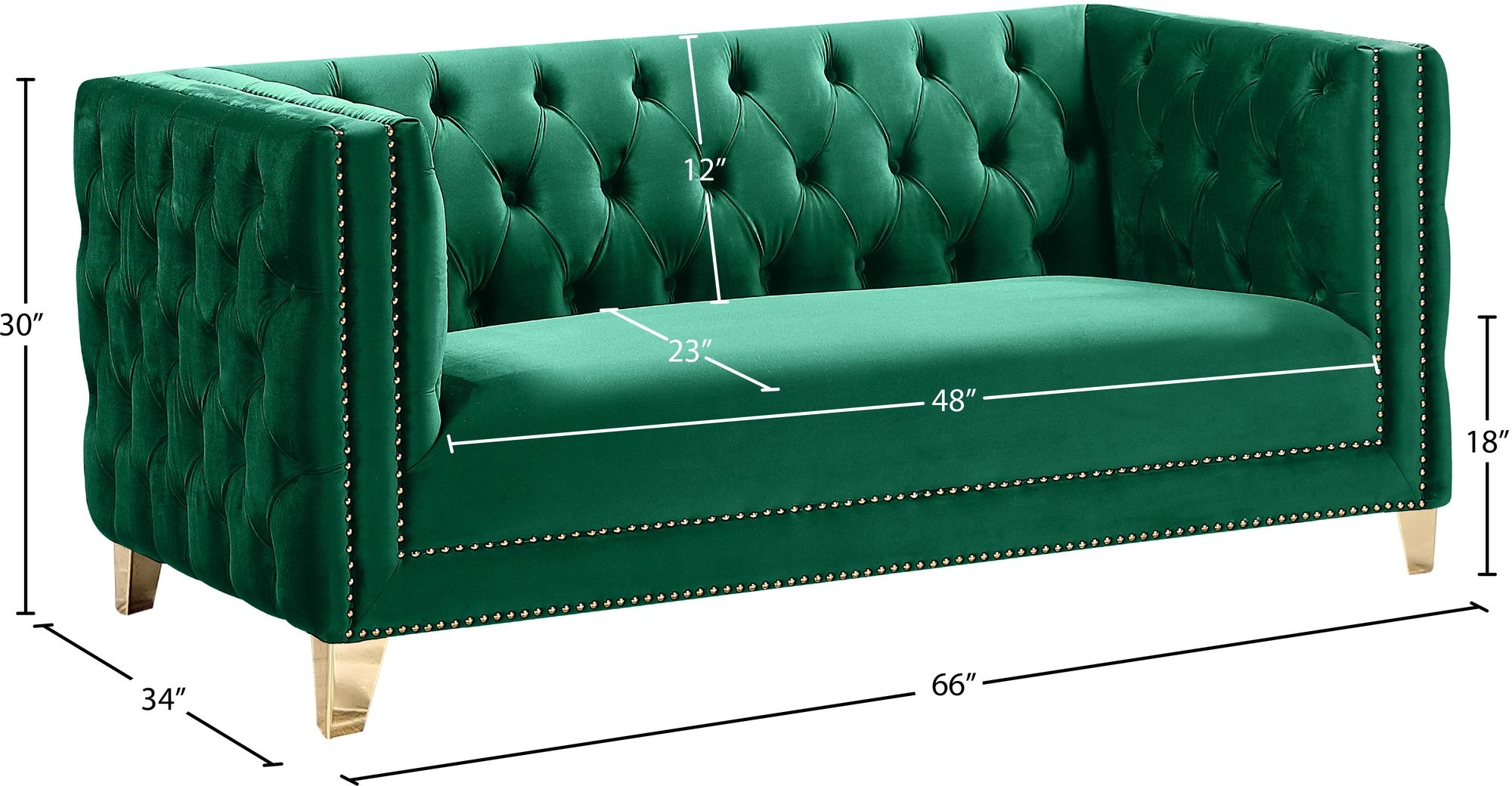 Michelle Velvet Loveseat