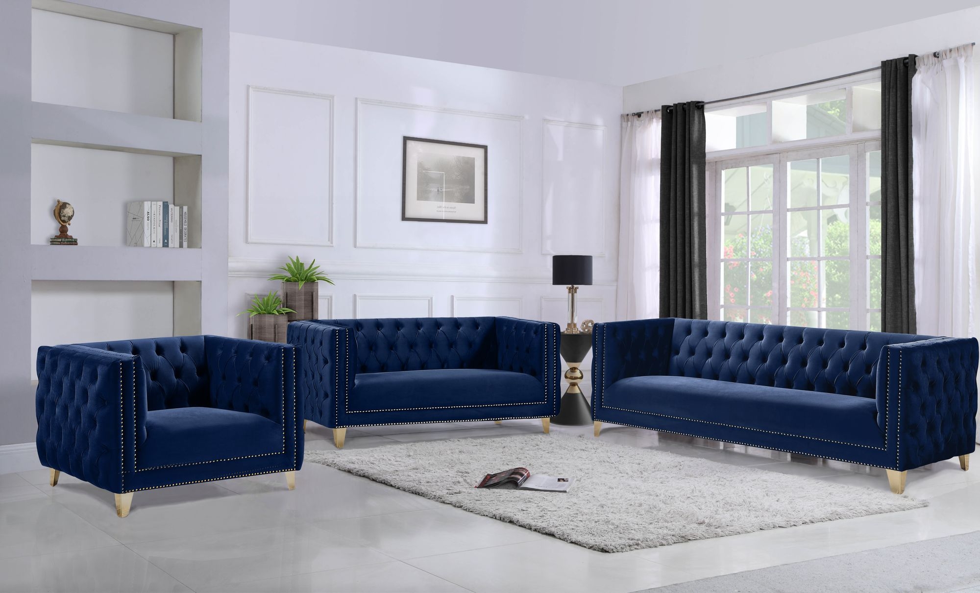 Michelle Velvet Loveseat