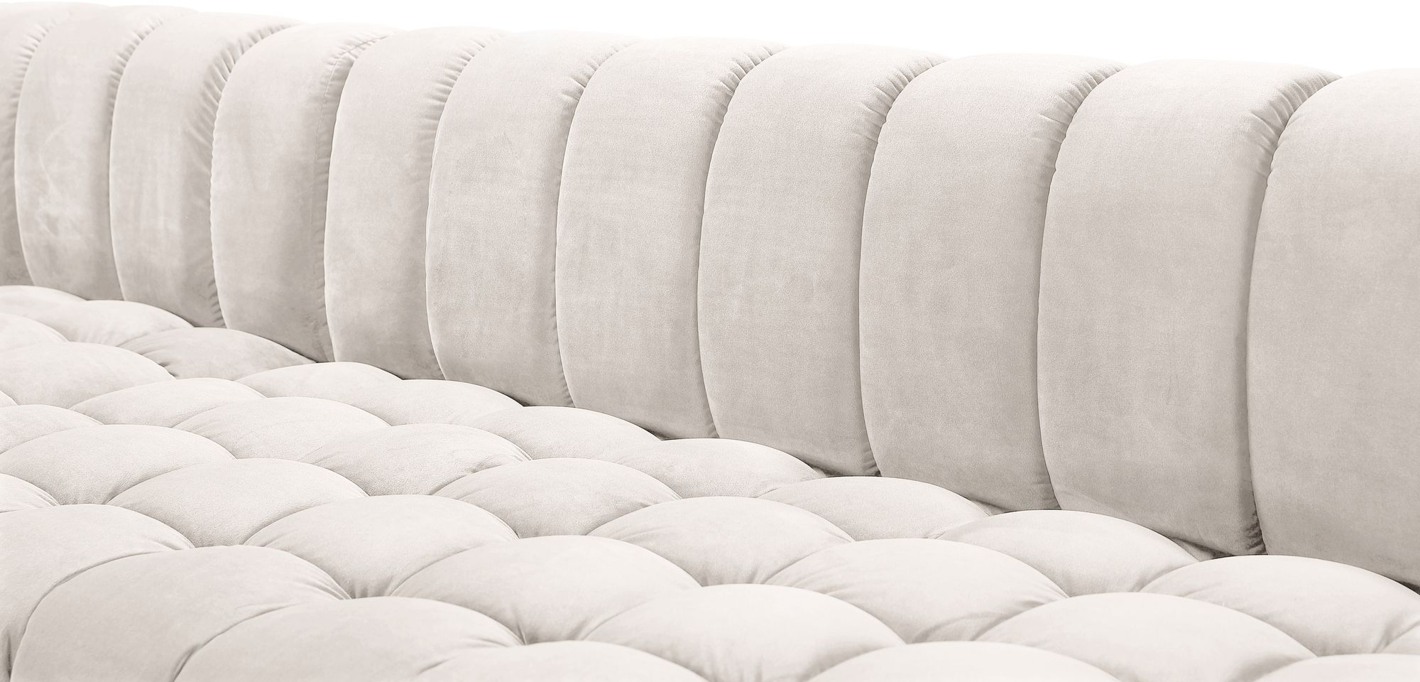 Gwen 143" 3-Piece Velvet Sectional