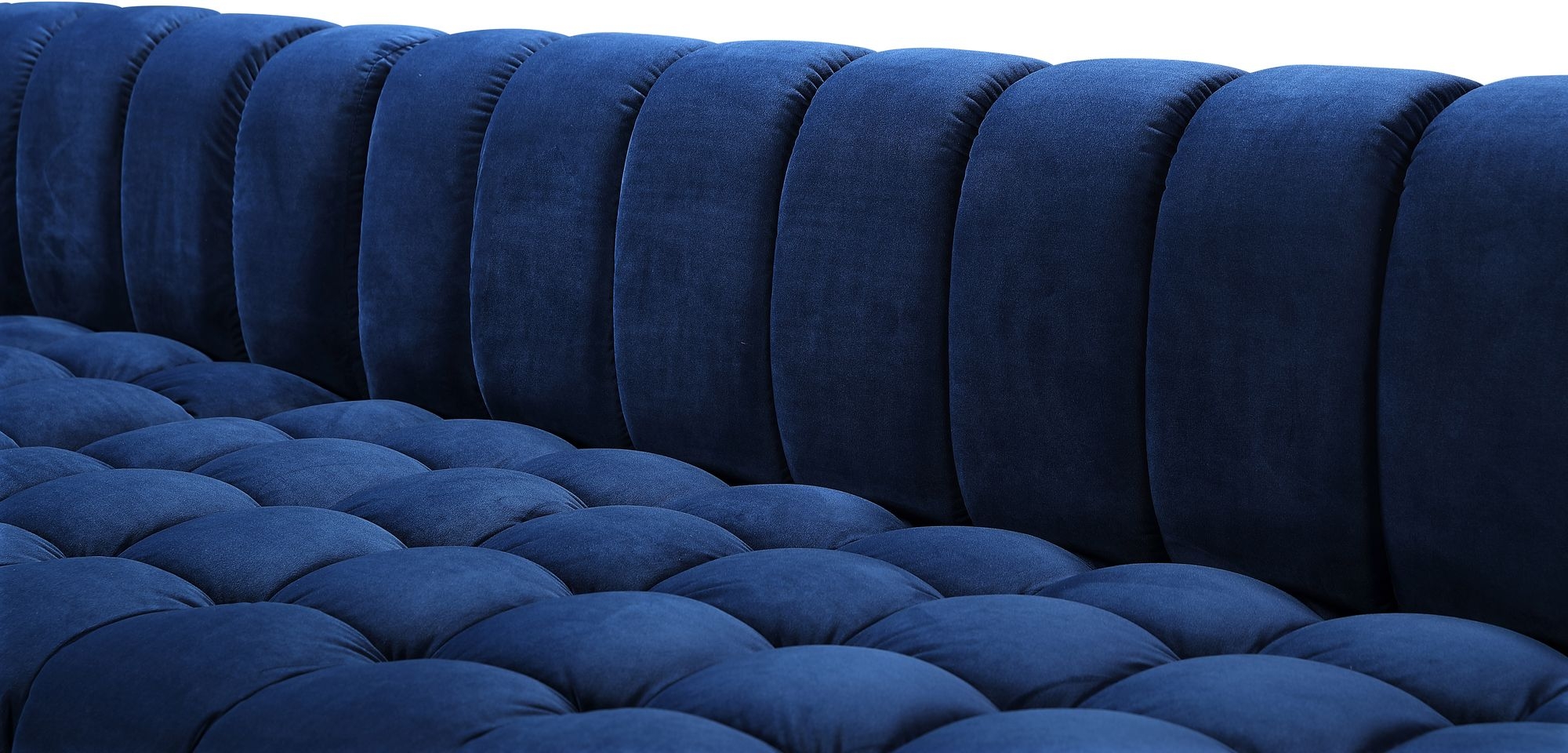 Gwen 143" 3-Piece Velvet Sectional