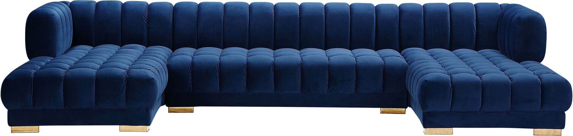 Gwen 143" 3-Piece Velvet Sectional