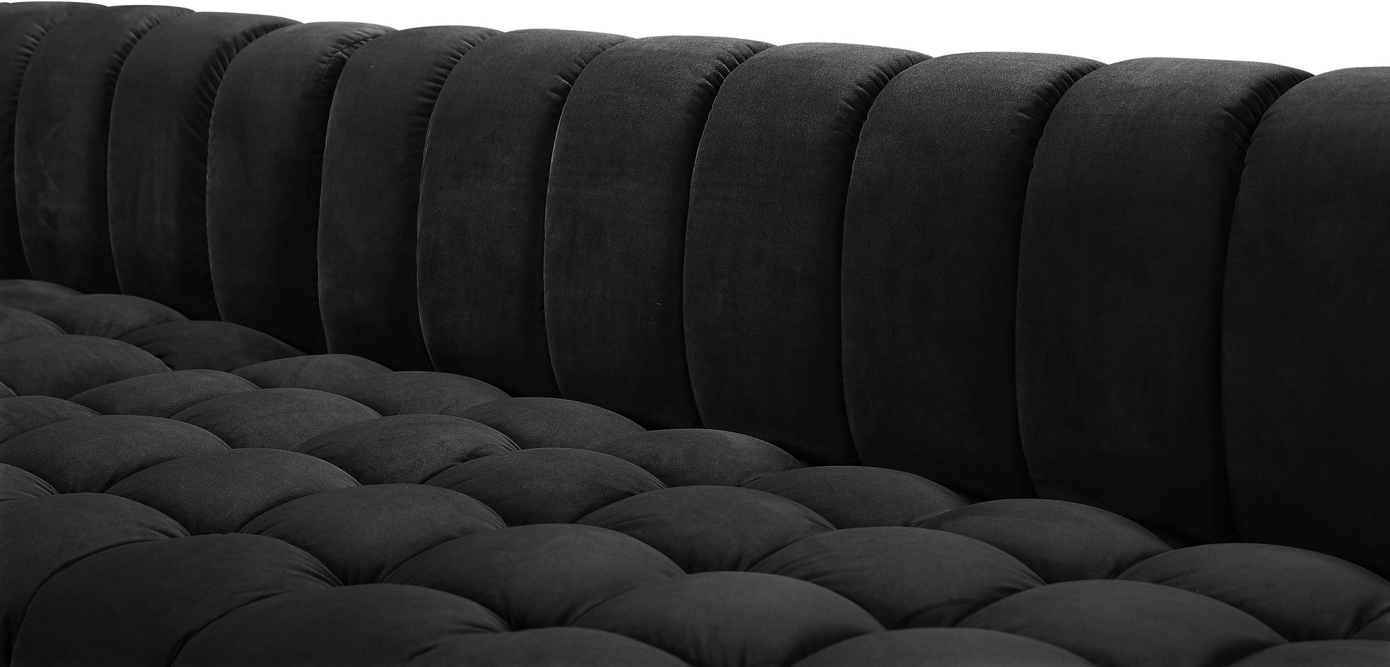 Gwen 143" 3-Piece Velvet Sectional