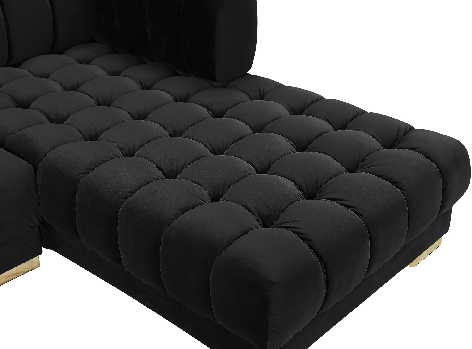 Gwen 143" 3-Piece Velvet Sectional