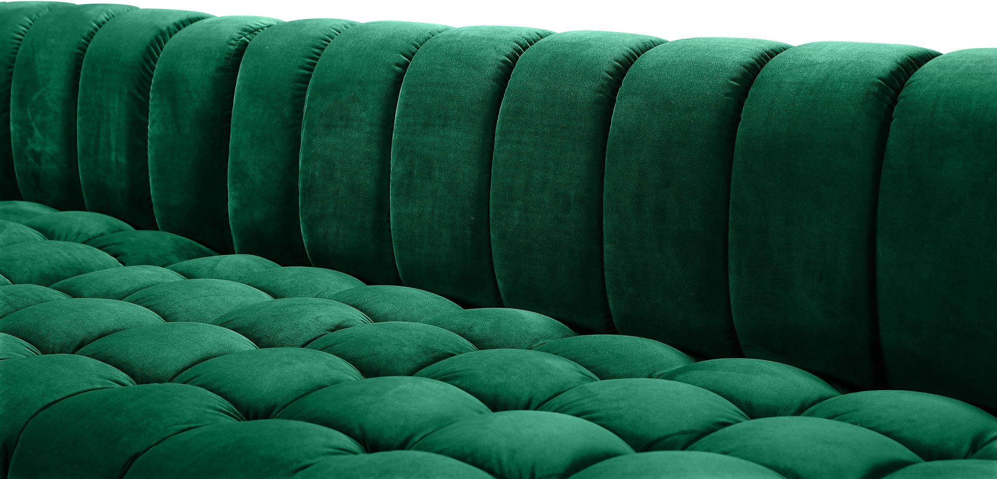 Gwen 143" 3-Piece Velvet Sectional