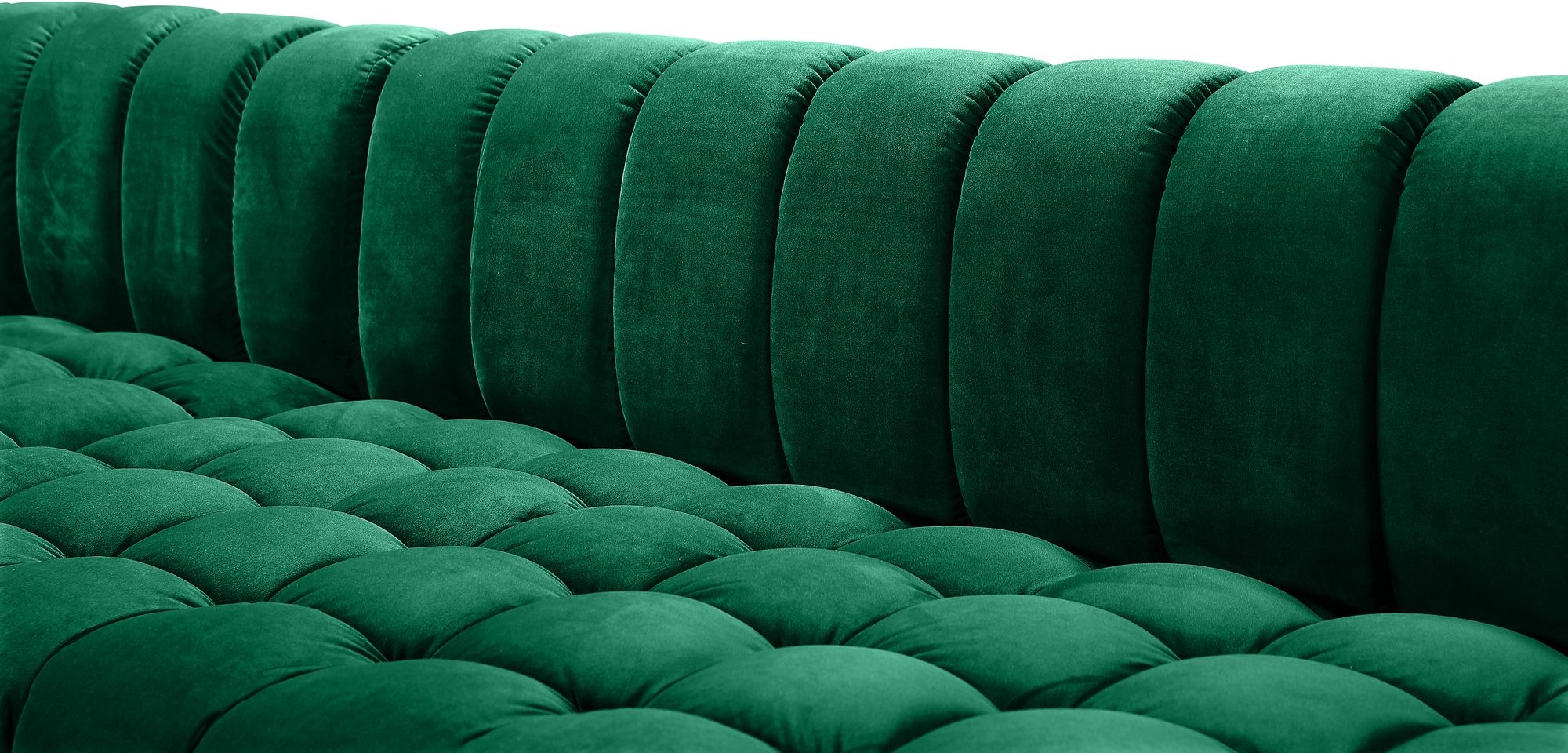 Gwen 143" 3-Piece Velvet Sectional