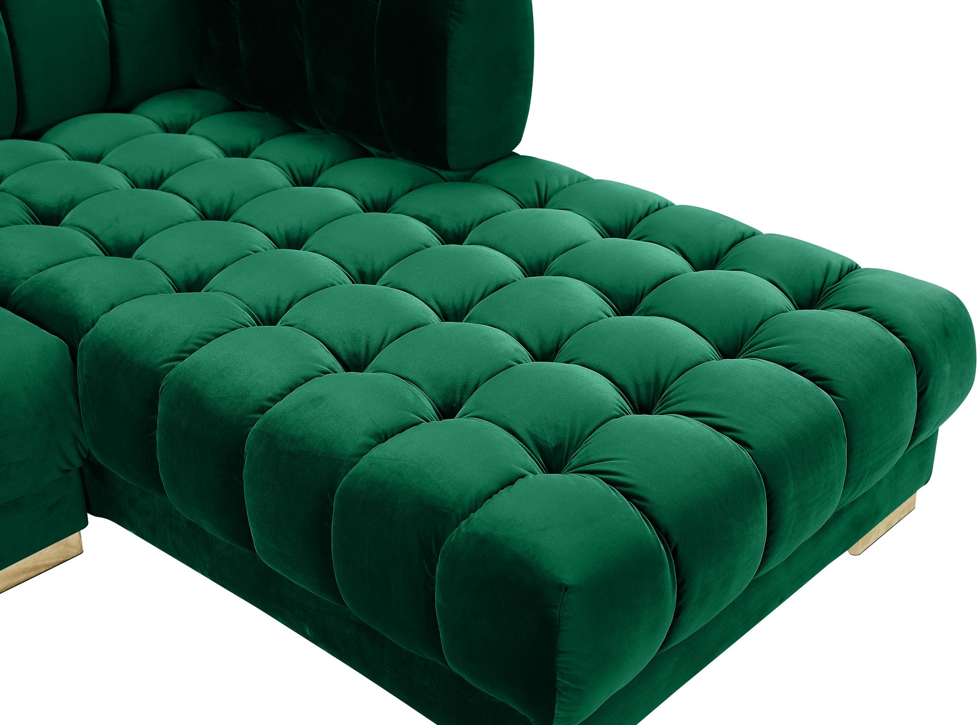 Gwen 143" 3-Piece Velvet Sectional