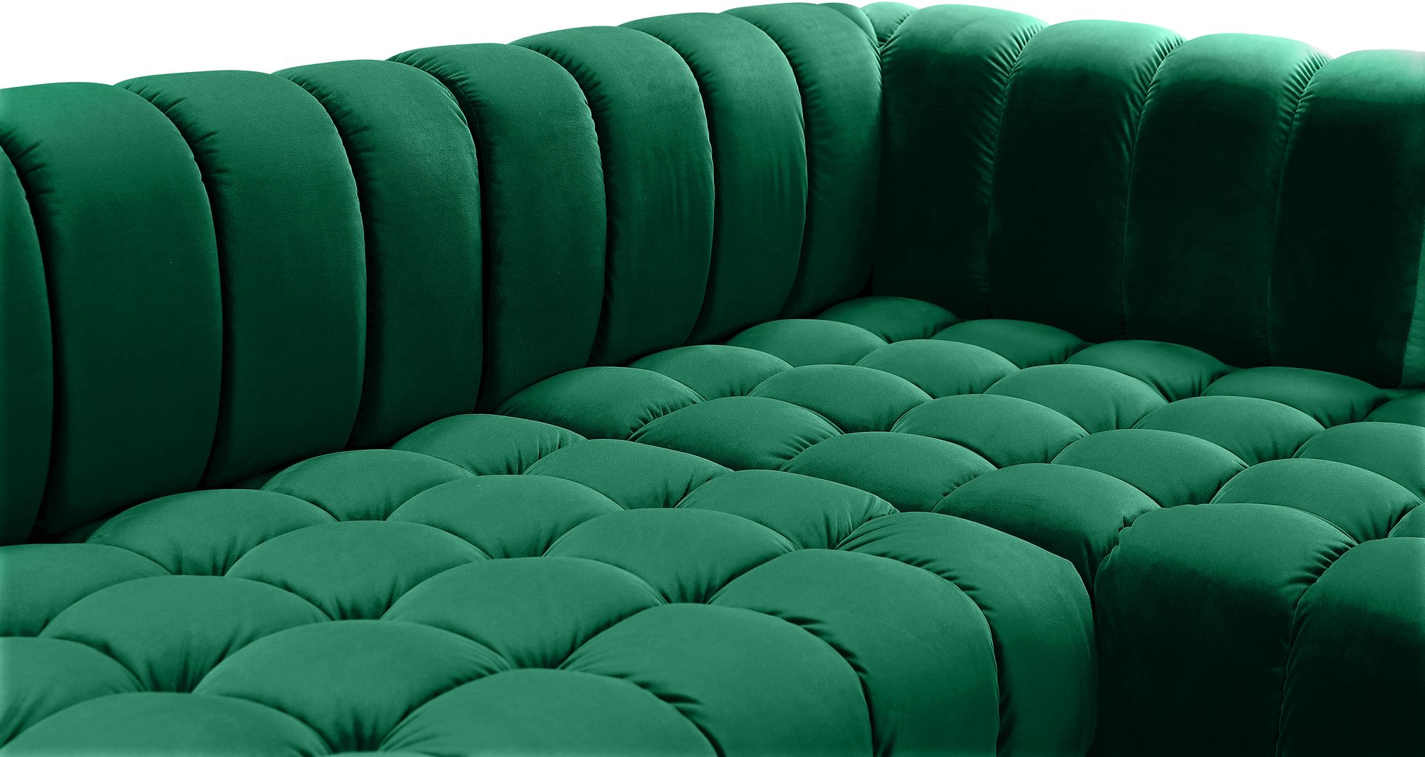 Gwen 143" 3-Piece Velvet Sectional