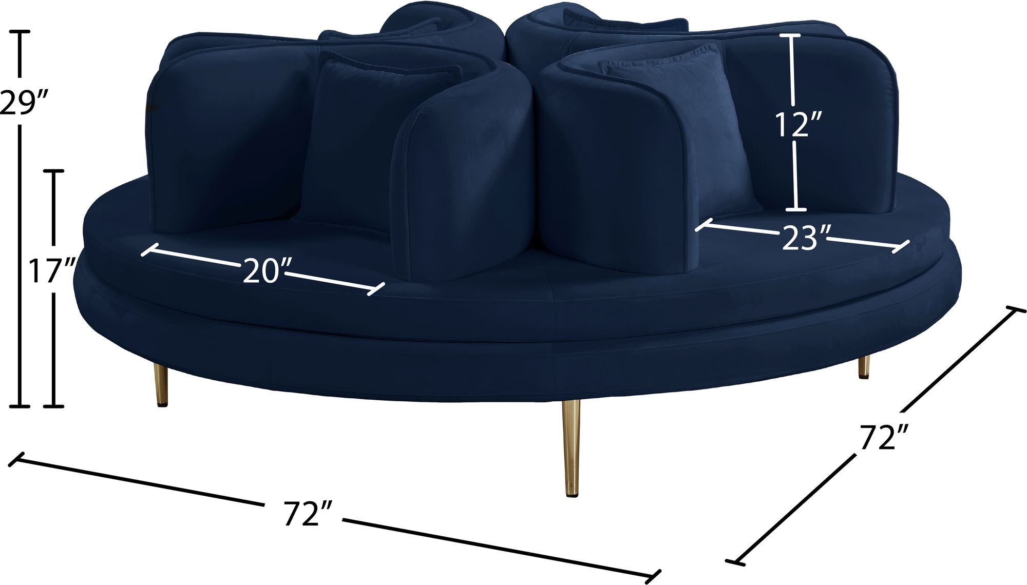 Circlet Velvet Roundabout Sofa