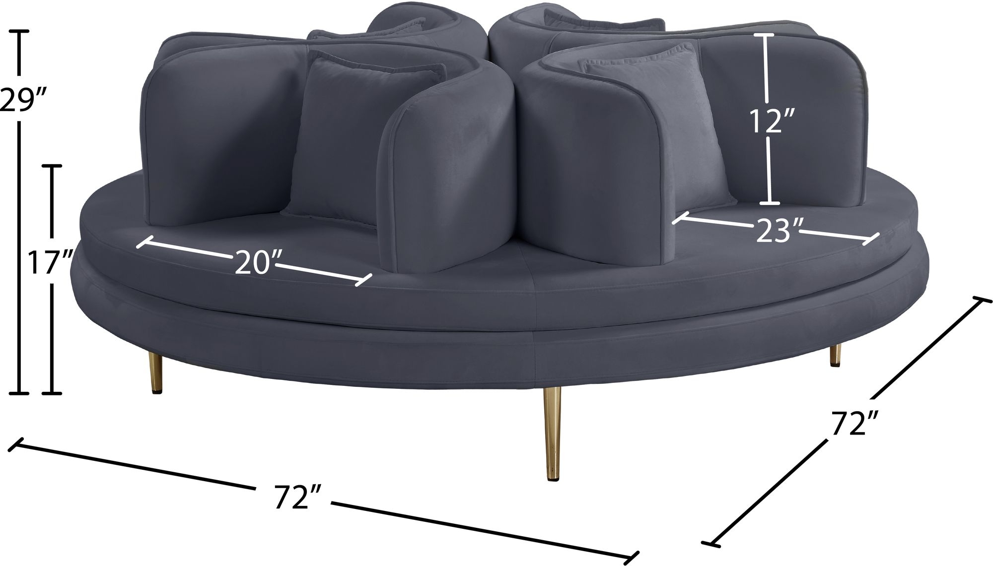 Circlet Velvet Roundabout Sofa