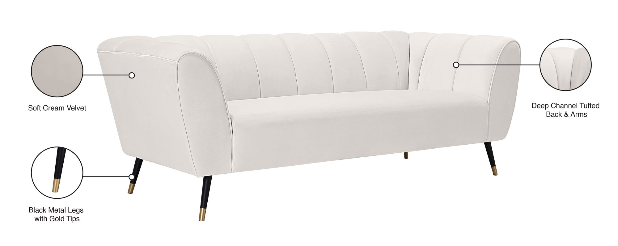 Beaumont Velvet Sofa