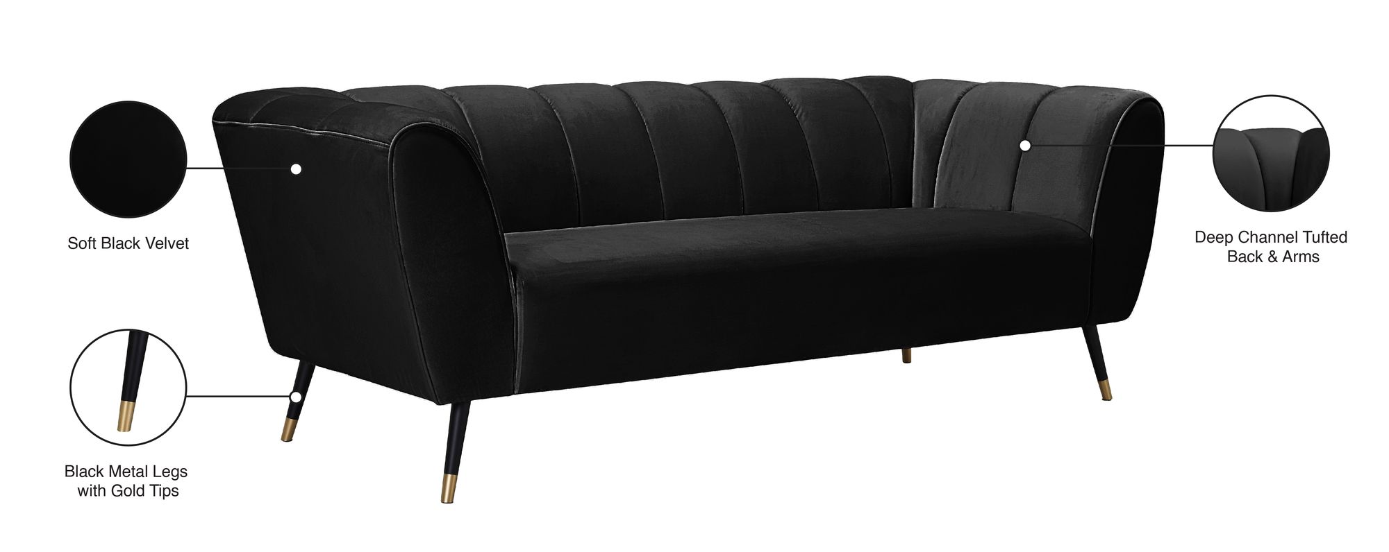 Beaumont Velvet Sofa