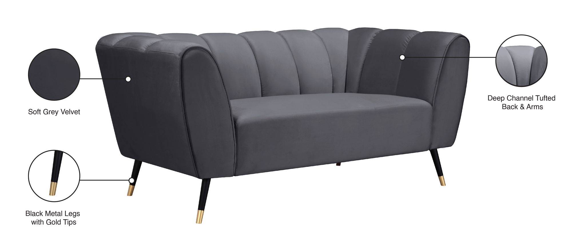 Beaumont Velvet Loveseat