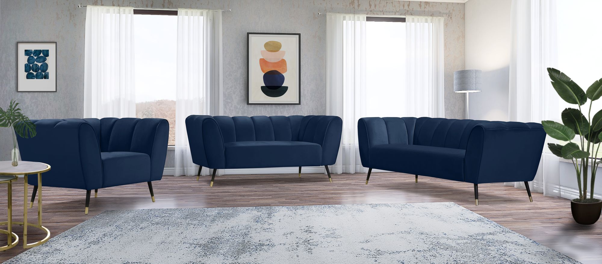 Beaumont Velvet Sofa