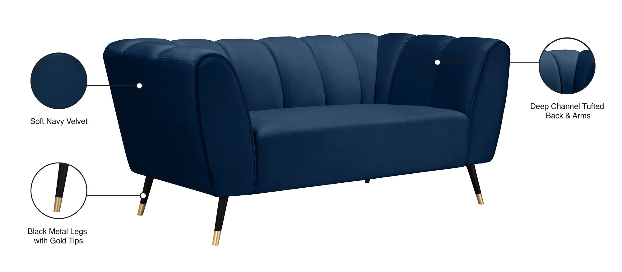 Beaumont Velvet Loveseat