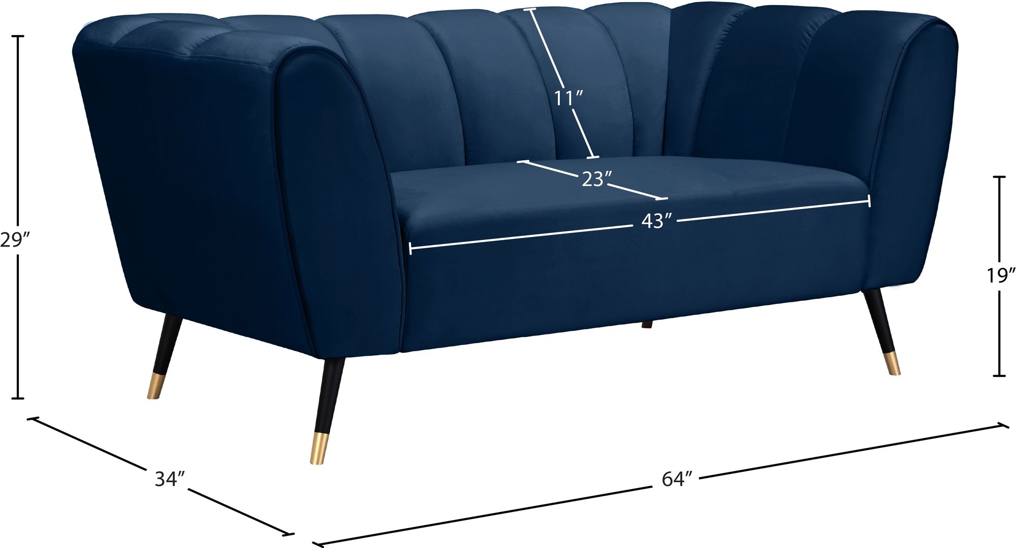 Beaumont Velvet Loveseat