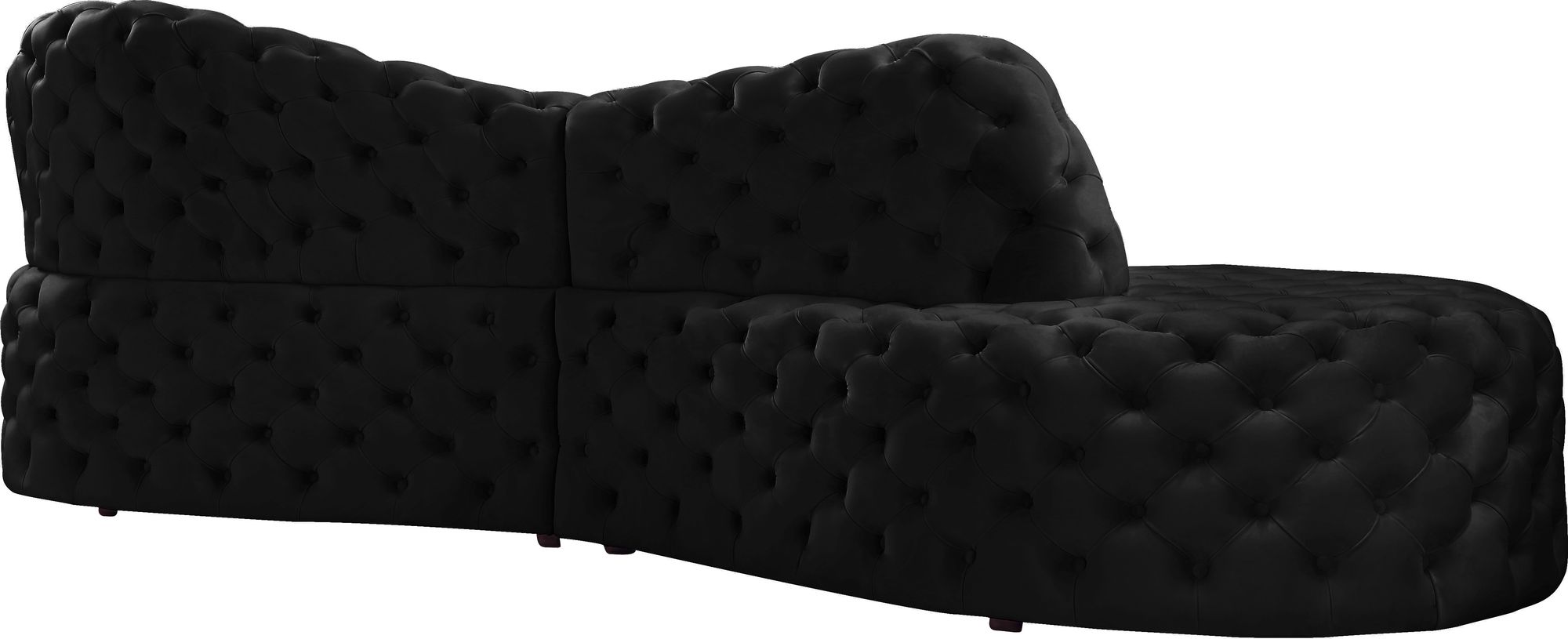 Royal 114" 2-Piece Velvet Sectional