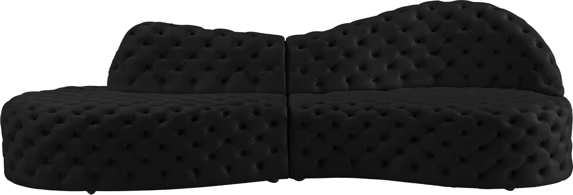 Royal 114" 2-Piece Velvet Sectional