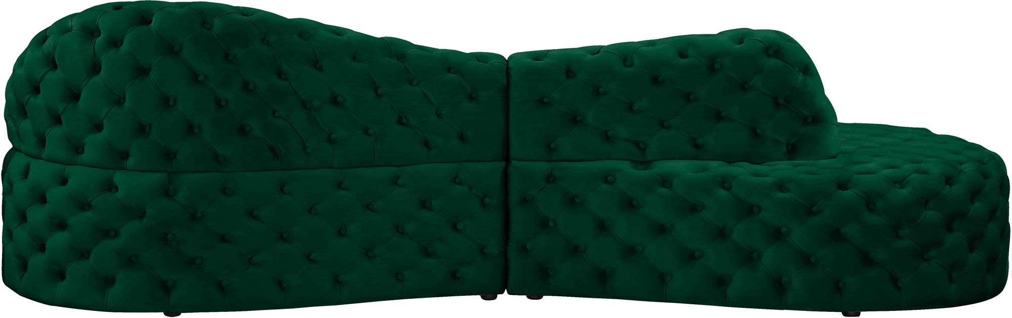 Royal 114" 2-Piece Velvet Sectional