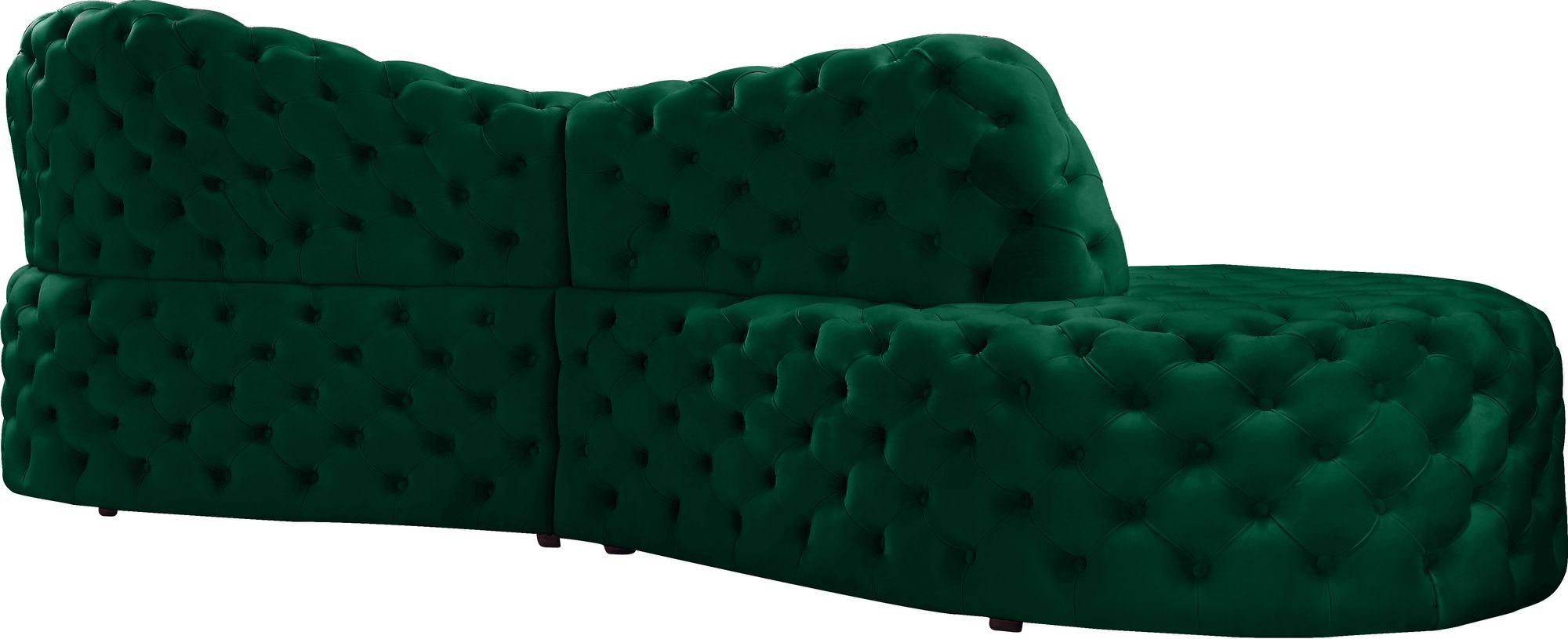 Royal 114" 2-Piece Velvet Sectional