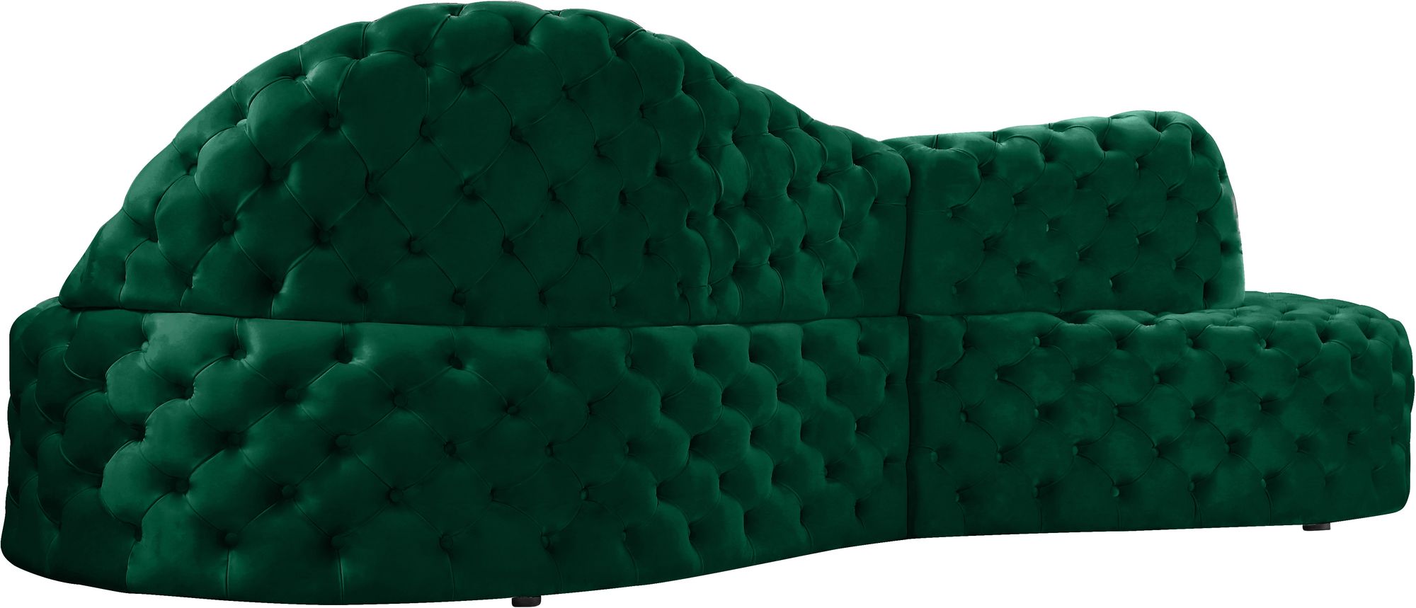 Royal 114" 2-Piece Velvet Sectional