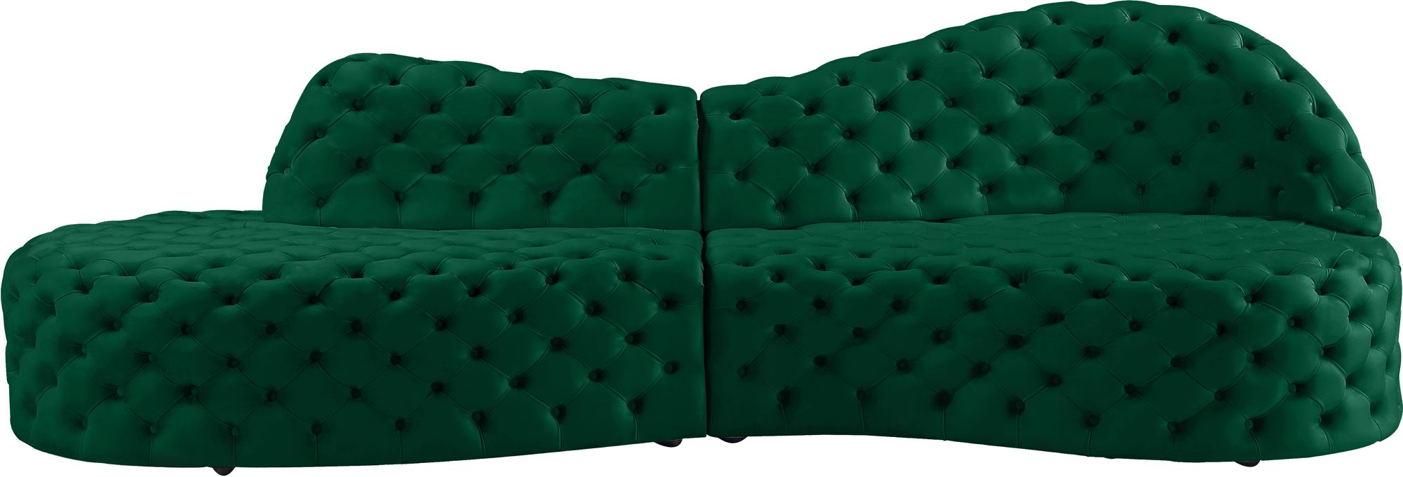 Royal 114" 2-Piece Velvet Sectional