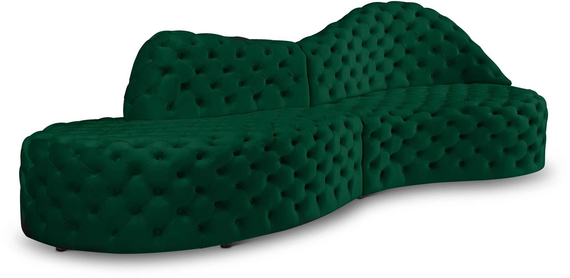 Royal 114" 2-Piece Velvet Sectional