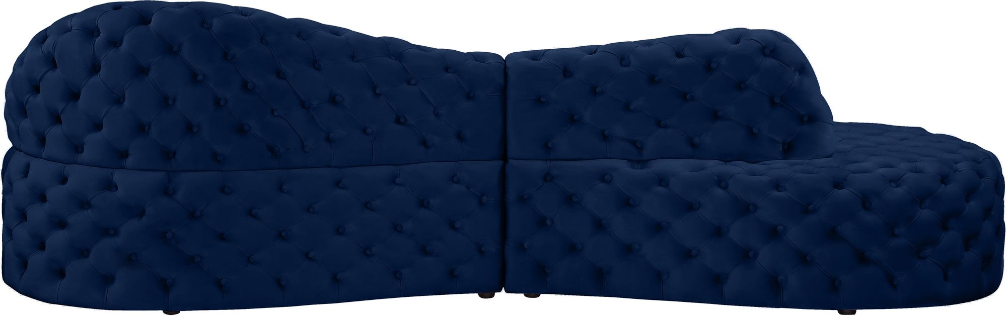Royal 114" 2-Piece Velvet Sectional