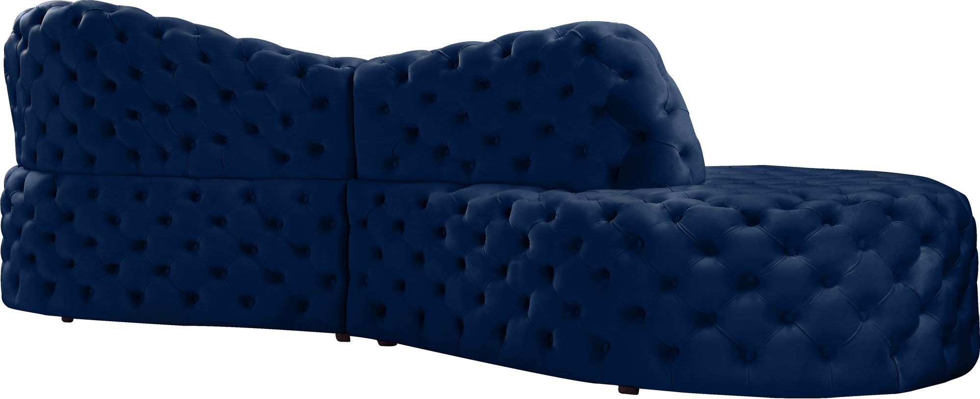 Royal 114" 2-Piece Velvet Sectional