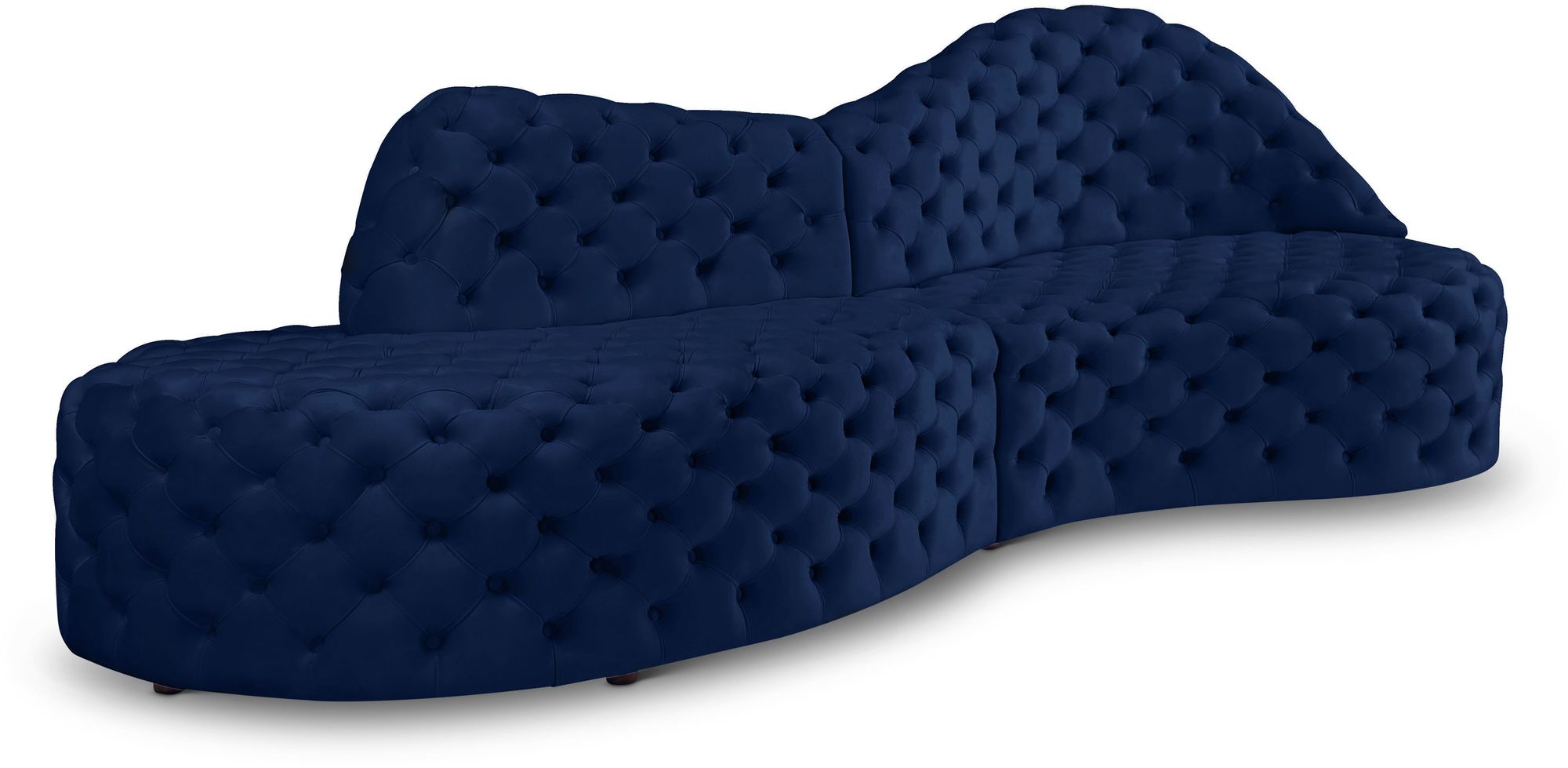 Royal 114" 2-Piece Velvet Sectional