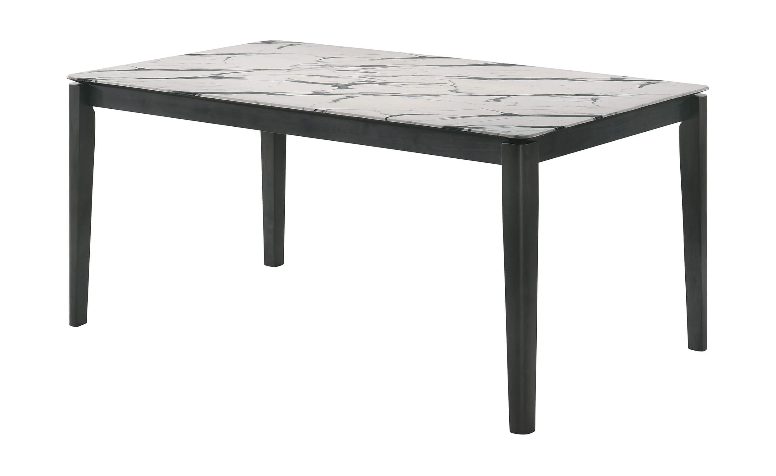 Stevie Rectangular Faux Marble Top Dining Table