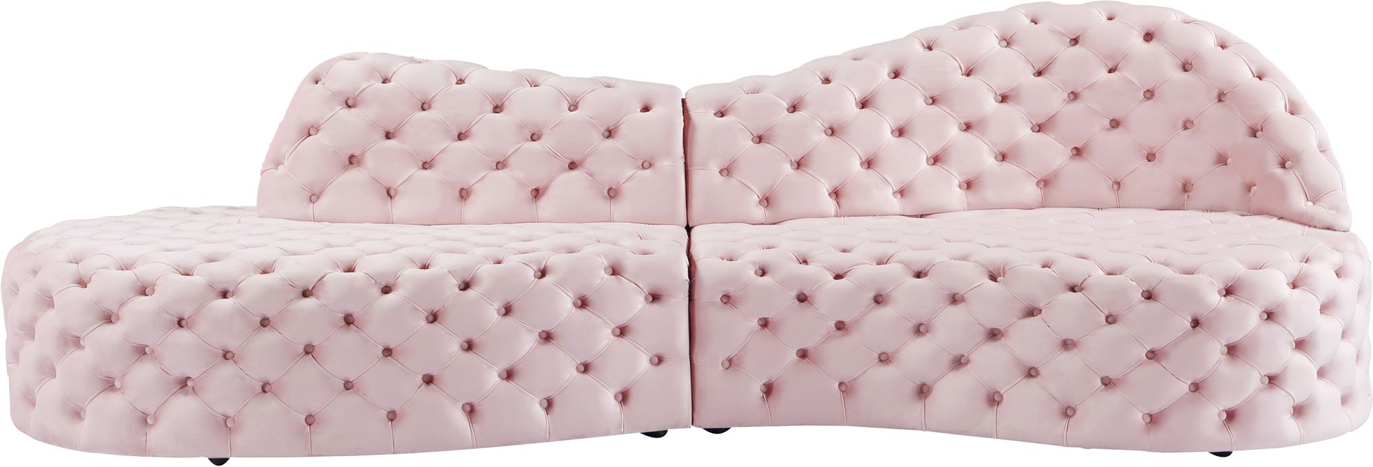 Royal 114" 2-Piece Velvet Sectional