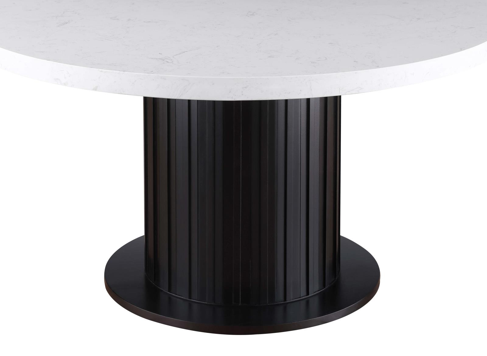 Sherry Faux Marble Round Dining Table