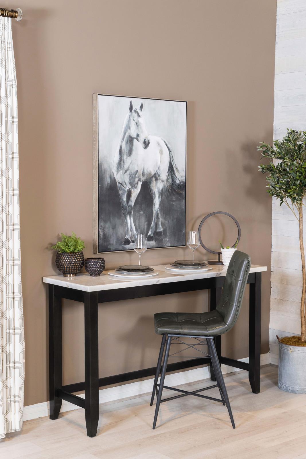 Toby Rectangular Marble Top Counter Height Table