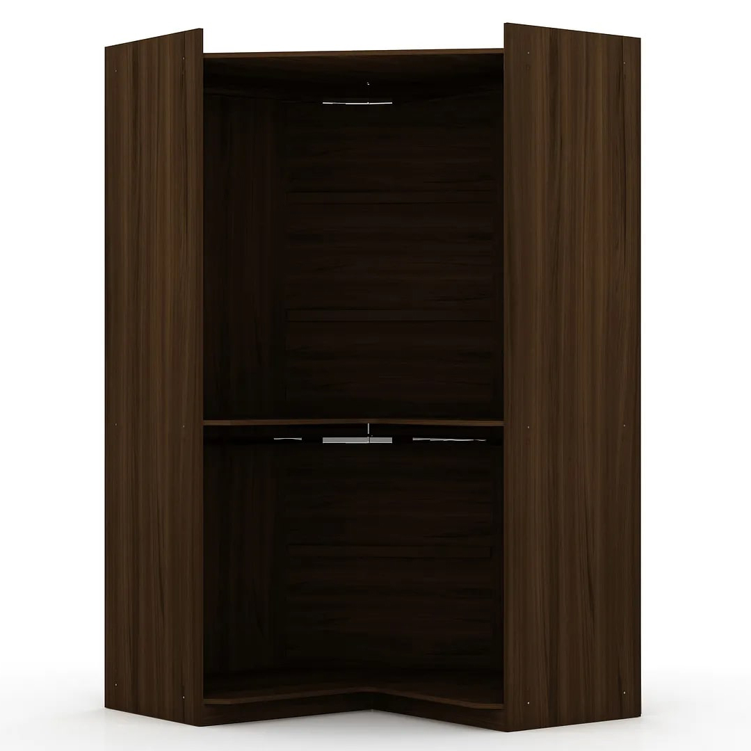 Mulberry 2.0 Corner Wardrobe Closet w/2 Hanging Rods 