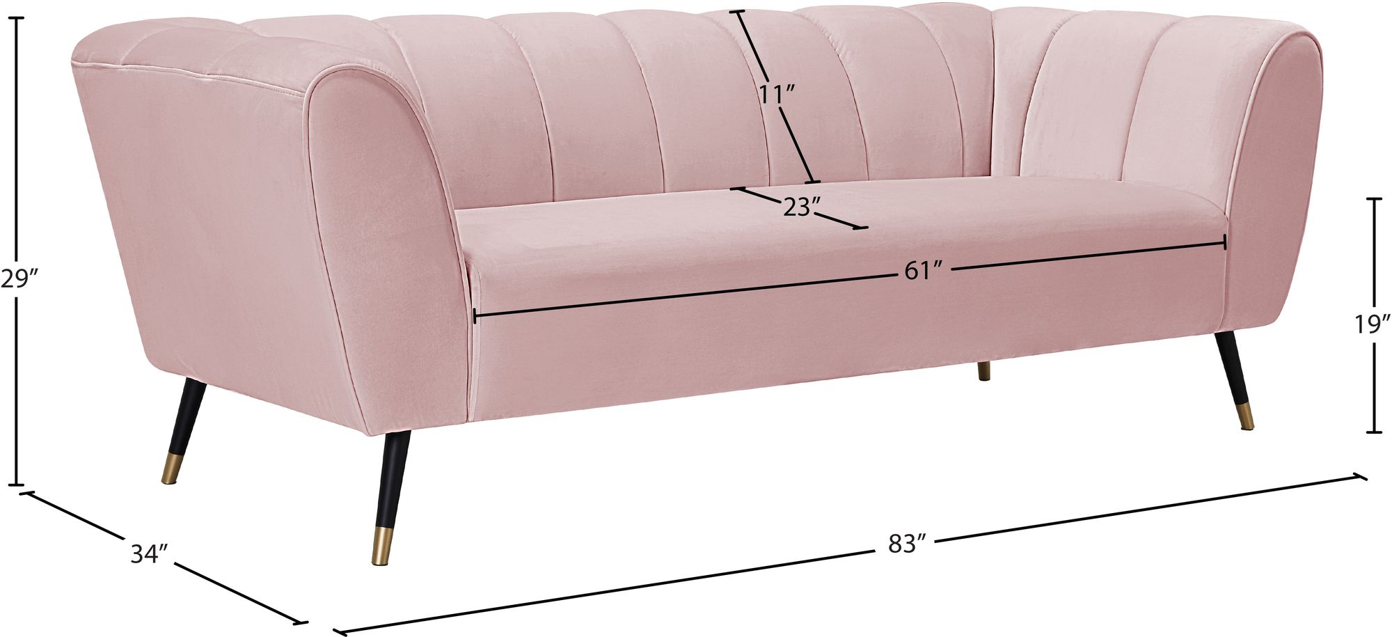 Beaumont Velvet Sofa