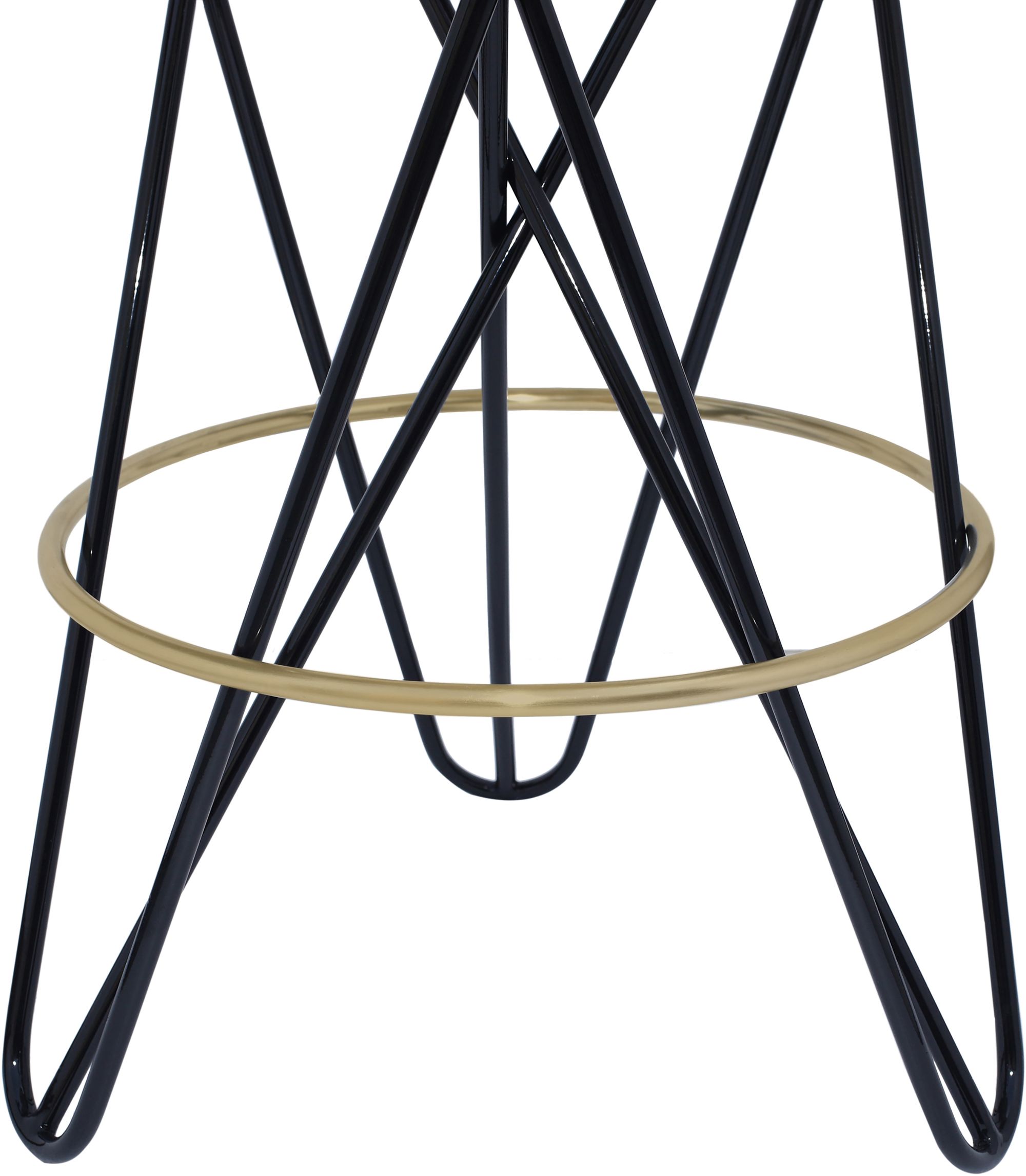 Mercury Iron Counter Stool with Brushed Gold Seat