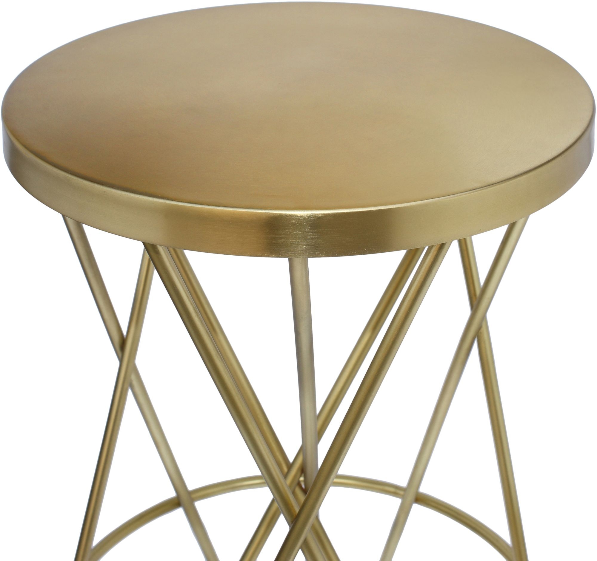 Mercury Iron Bar Stool with Brushed Gold Seat