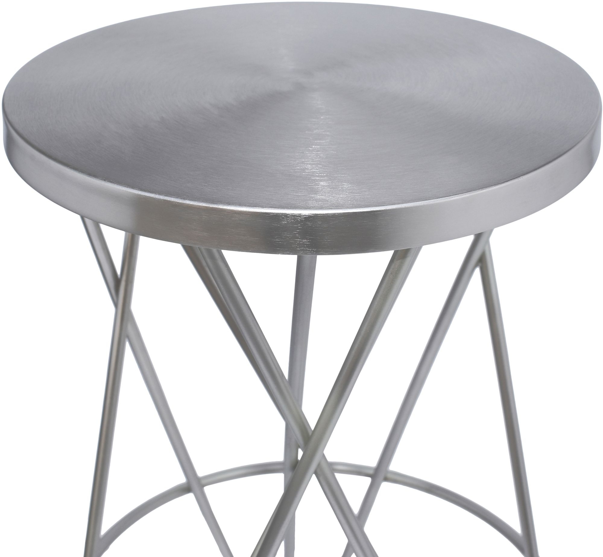 Mercury Counter Stool with Brushed Silver Seat