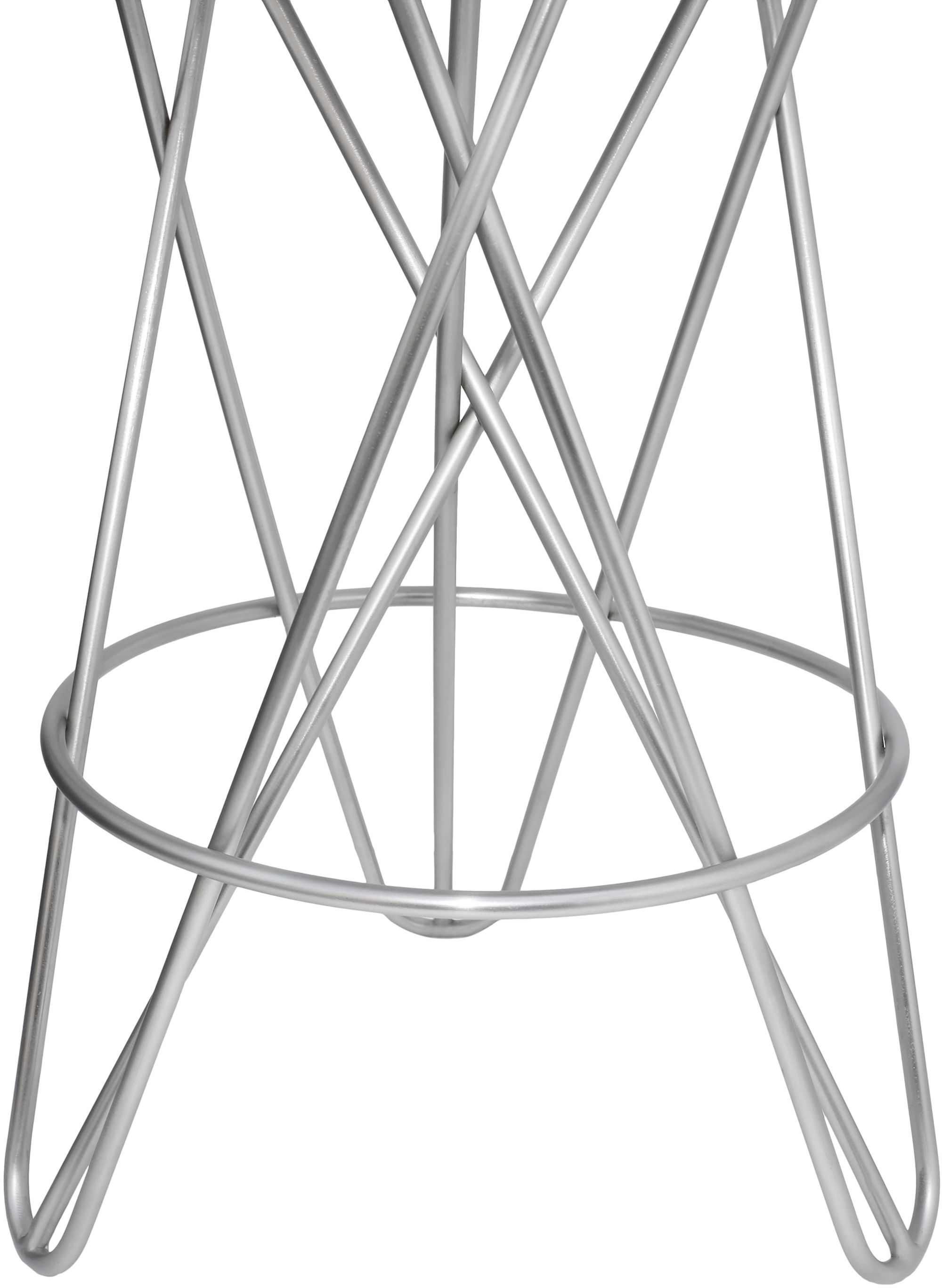 Mercury Counter Stool with Brushed Silver Seat