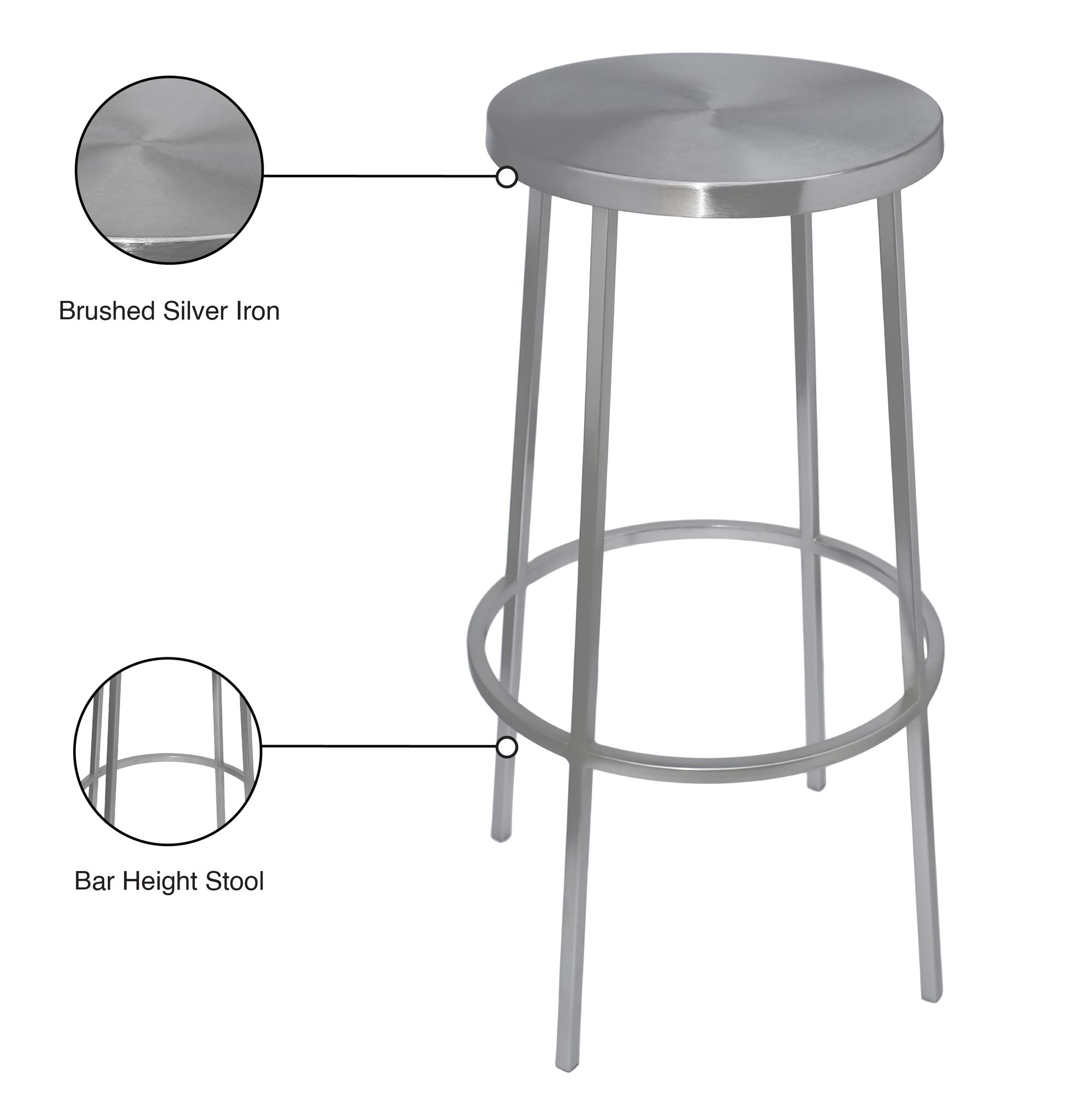 Tyson Iron Bar Stool