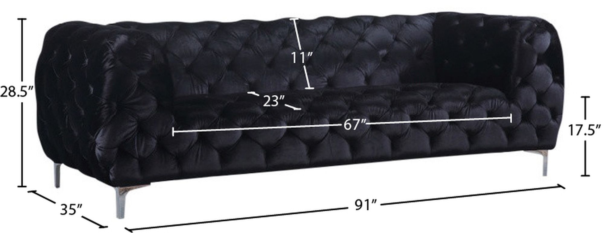 Mercer Velvet Sofa