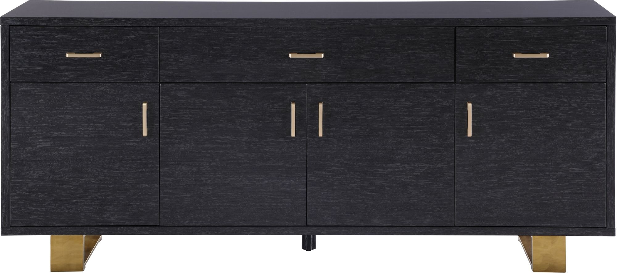 Excel 3-Drawer 4-Door Wood Veneer Sideboard