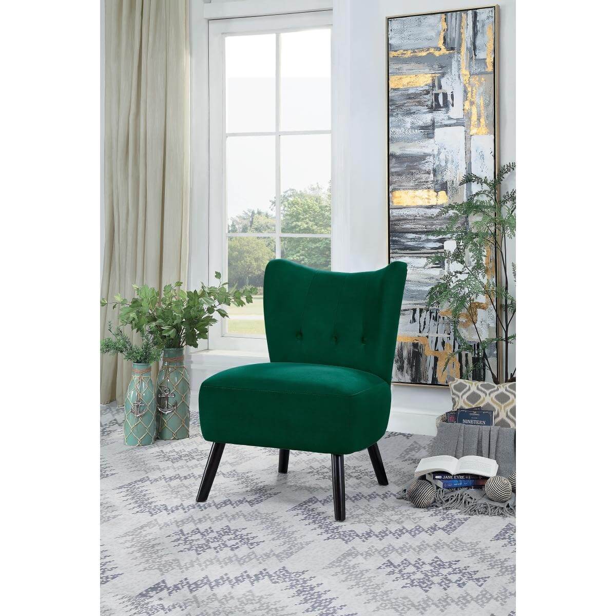 1166 Imani Velvet Accent Chair by Homelegance