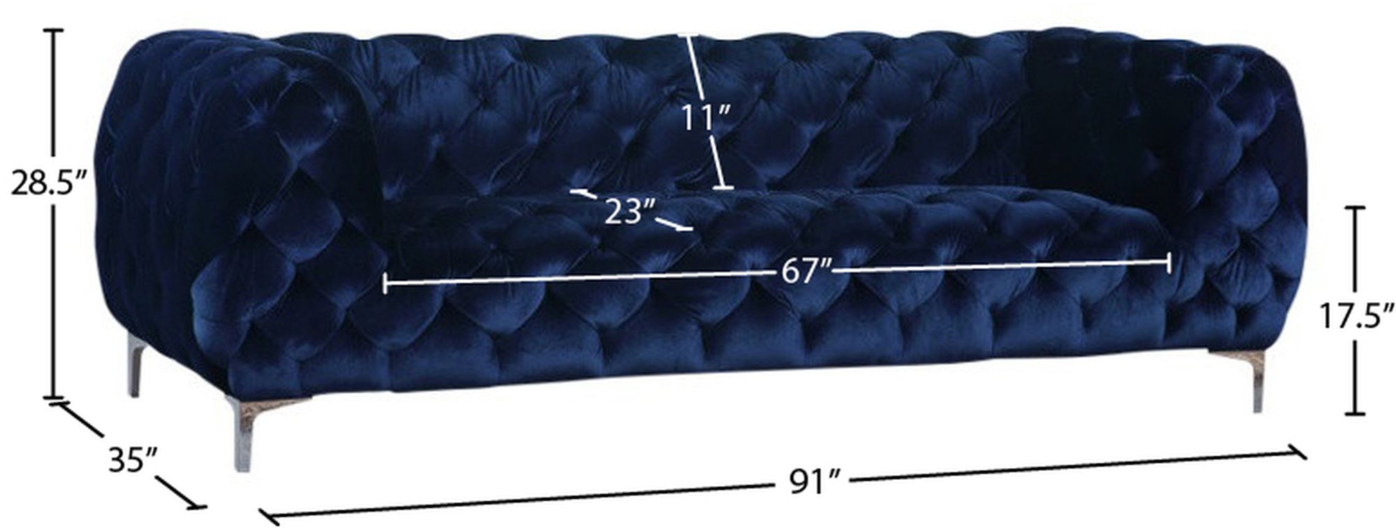Mercer Velvet Sofa