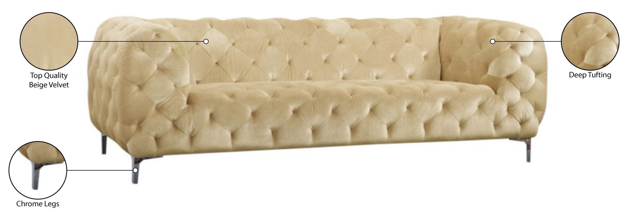Mercer Velvet Sofa