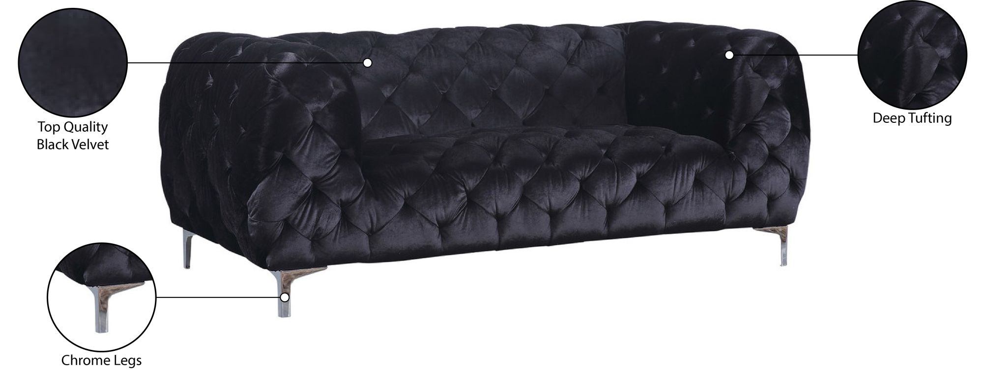 Mercer Velvet Loveseat