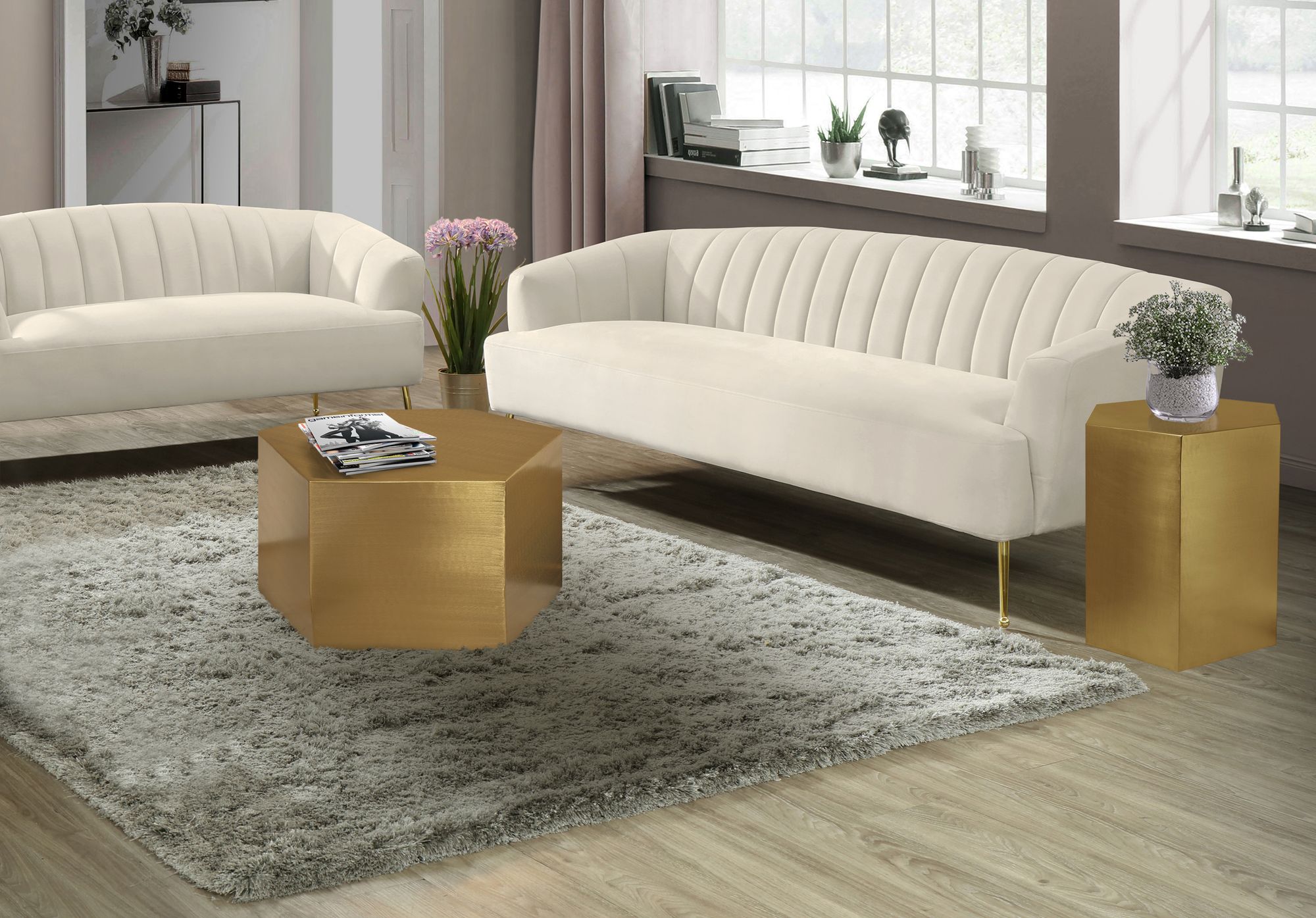 Hexagon 24" Metal Modular Coffee Table