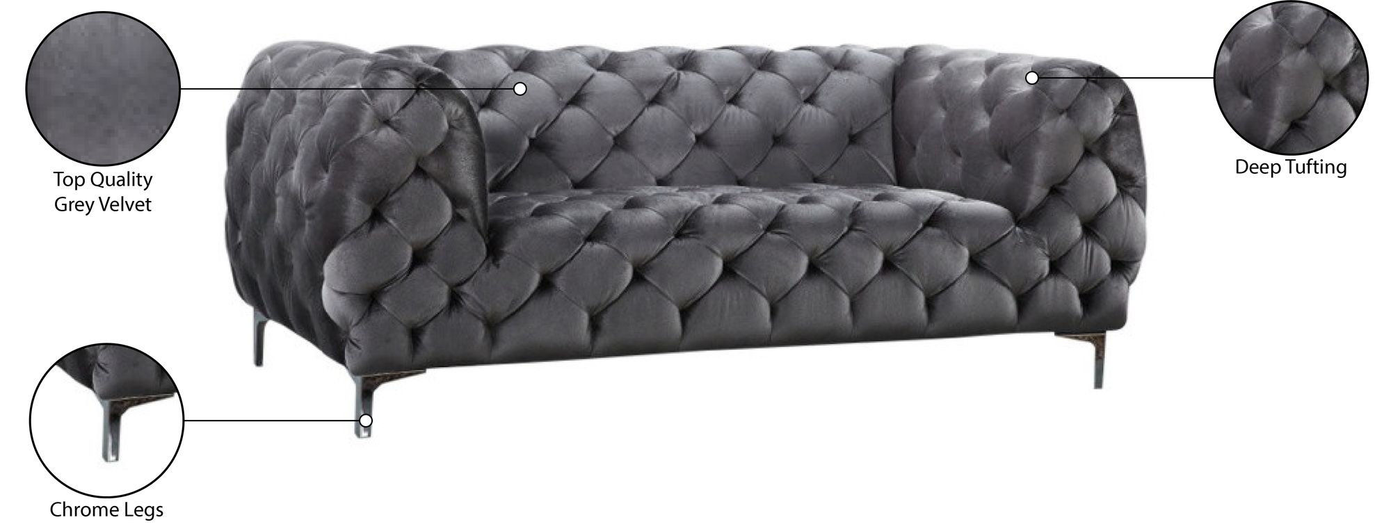 Mercer Velvet Loveseat