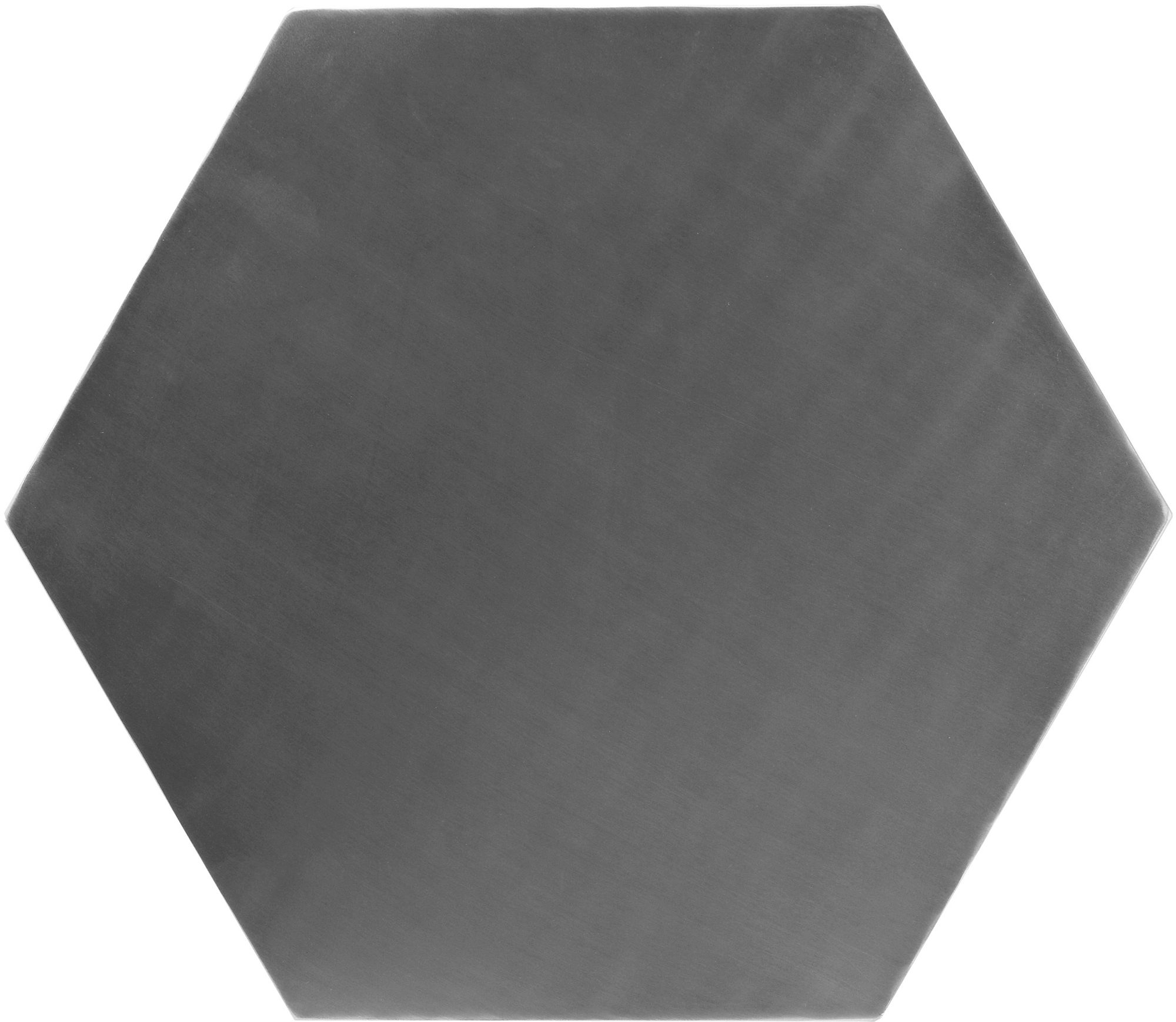 Hexagon 24" Brushed Metal End Table