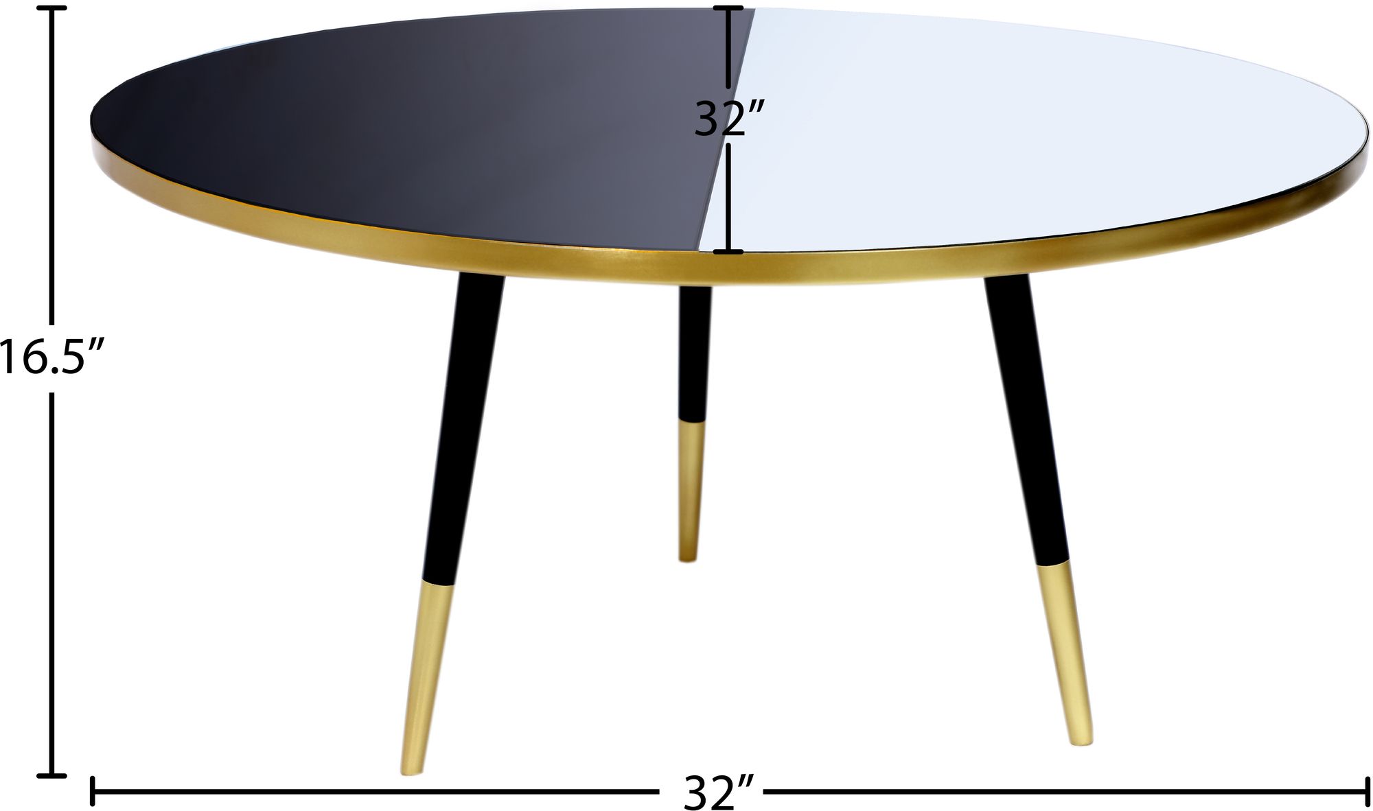 Reflection 32" Round Mirrored Coffee Table